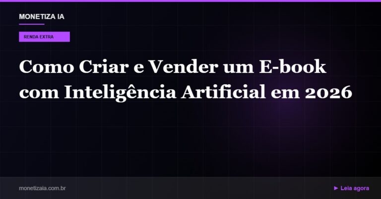 Como Criar e Vender um E-book com Inteligência Artificial em 2026
